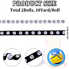 2 Rolls 2 Styles Volleyball Theme Polyester Grosgrain Ribbons OCOR-CP0001-22-2