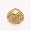 6-Petal Brass Bead Caps KK-O077-02-1