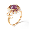 Natural Amethyst Finger Ring for Girl Women X1-RJEW-TA00012-5-9