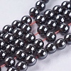 Non-magnetic Synthetic Hematite Bead Strands X-G-R193-19-4mm-1