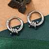 Knot 316 Surgical Stainless Steel Hoop Earrings EJEW-G416-30AS-1