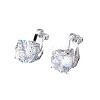 Brass Cubic Zirconia Clip-on Earrings WGE68B6-01-2