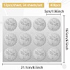 34 Sheets Silver Foil Embossed PET Picture Sticker DIY-WH0528-009-2