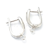 Brass Hoop Earring Findings with Latch Back Closure KK-H754-01P-1