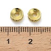 Flat Round Brass Micro Pave Clear Cubic Zirconia Beads KK-A276-08G-3