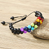 Chakra Round Glass Bead Braided Bracelets ZS1375-3