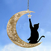 Acrylic Moon and Angel Cat Pendant Decoration ANIM-PW0001-159E-1