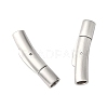 Tarnish Resistant Column 304 Stainless Steel Matte Bayonet Necklace Clasps LS-STAS-I013-4mm-A-3