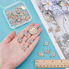 40Pcs 4 Styles Alloy Blue and White Enamel Links Connector Charms FIND-AR0006-07-3