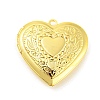 Rack Plating Brass Locket Pendants KK-M263-02A-G-1