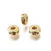 Brass Micro Pave Cubic Zirconia Beads KK-C106-14G-1