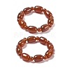 Natural Carnelian Bead Stretch Bracelets G-P570-01G-4