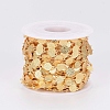Textured Brass Handmade Link Chains CHC-G006-08G-3