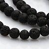 Natural Lava Rock Round Beads Strands G-N0120-18-6mm-1