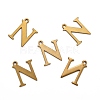 304 Stainless Steel Alphabet Charms STAS-H122-N-AB-2