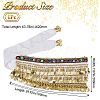 Golden Alloy Three Layers Flat Round Waist Belt AJEW-WH20002-09B-2