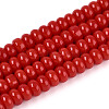Opaque Spray Painted Glass Beads GLAA-ZX008-4mm-18N-1