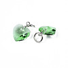 Faceted Transparent Glass Charms GLAA-T024-04G-3