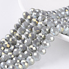 Electroplate Glass Beads Strands EGLA-A034-J8mm-Y02-1