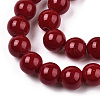 Opaque Solid Color Glass Beads Strands X-GLAA-T032-P8mm-05-2
