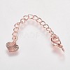 Long-Lasting Plated Brass Chain Extender KK-K210-05RG-1