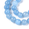 Dyed Natural White Jade Beads Strands G-T139-8mm-60-15-3