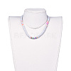 Handmade Polymer Clay Heishi Beaded Necklaces NJEW-JN02448-05-4