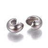 304 Stainless Steel Crimp Beads Covers X-STAS-P239-34P-02-2