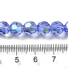 Electroplate Transparent Glass Beads Strands LS-EGLA-A035-T8mm-L14-4