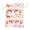 Christmas Theme Cotton Fabric Cloth Bag ABAG-H104-B17-3