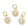 Brass Micro Pave Cubic Zirconia Pendants KK-P188-H04-G-1