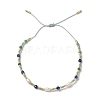 Miyuki Seed Bead and Natural Kyanite Braided Bracelets BJEW-C061-04-1