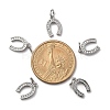 CZ Brass Micro Pave Cubic Zirconia Horse Shoe Charms ZIRC-L018-13P-4