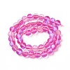 Synthetic Moonstone Beads Strands G-F142-10mm-06-2