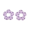 Flower Theme Printed Acrylic Pendants OACR-T028-06C-2