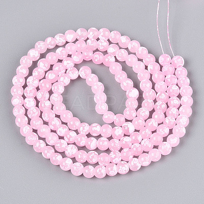 Baking Paint Glass Beads Strands DGLA-N015-6mm-02-1