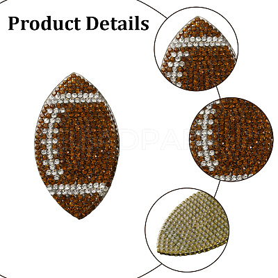 12Pcs 2 Styles Sport Resin Rhinestone Hot Melt Adhesive on the Back DIY-GF0014-26-1