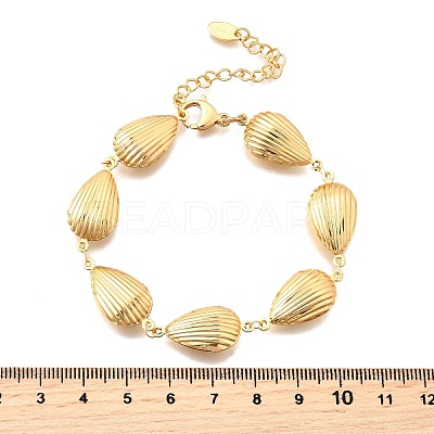 304 Stainless Steel Link Bracelets for Women BJEW-P354-04A-G-1