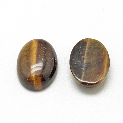 Natural Tiger Eye Cabochons X-G-R415-8x10-35-1