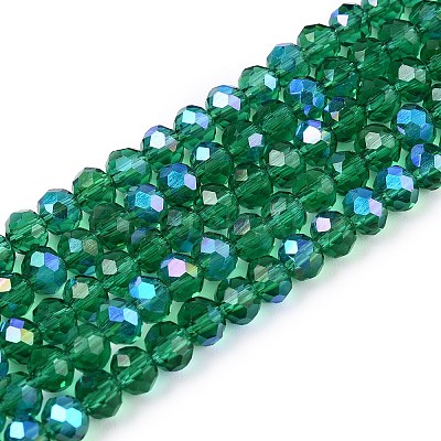 Electroplate Glass Beads Strands EGLA-A044-T4mm-L18-1
