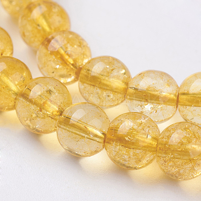 Synthetic Citrine Beads Strands G-C076-6mm-6A-1