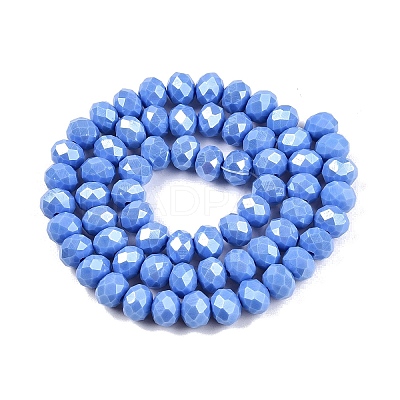 Electroplate Glass Beads Strands EGLA-A044-P8mm-A17-1
