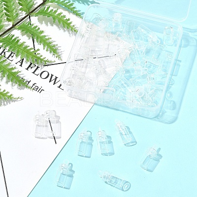 50Pcs Glass Bottle Pendant Decoration BOTT-FS0001-06-1