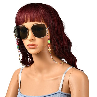 Glass Seed Beads Eyeglasses Chains AJEW-EH00383-04-1