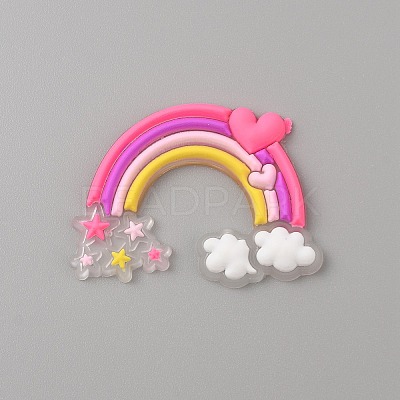 PVC Plastic Cabochons SIL-WH0019-15C-1