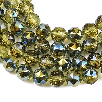 Transparent Electroplate Glass Beads Strands EGLA-N002-34C-B16-1