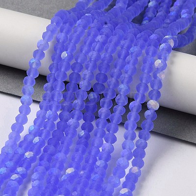 Transparent Glass Beads Strands EGLA-A034-T4mm-MB14-1