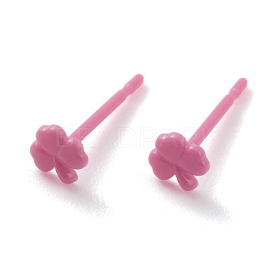 Eco-Friendly Plastic Stud Earrings EJEW-H120-04A-01-1