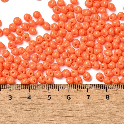 6/0 Opaque Baking Paint Glass Seed Beads SEED-M012-02A-05-1
