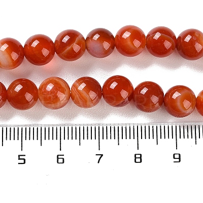 Natural Striped Agate/Banded Agate Beads Strands X-G-Z060-A01-B05-1